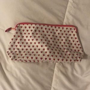 Roller rabbit pink hearts make up bag